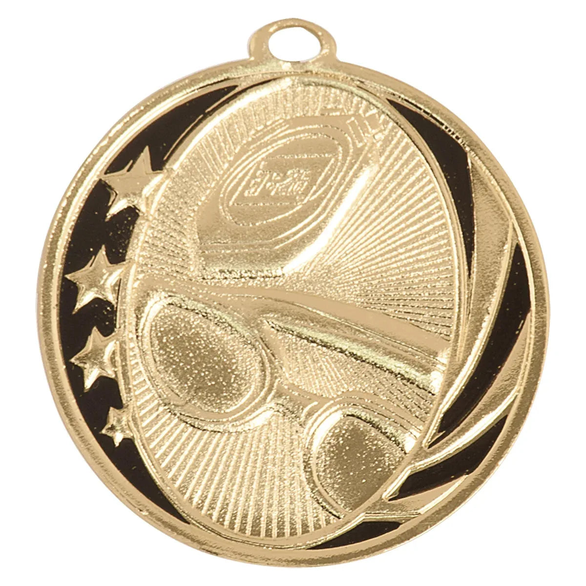 Bright Gold 2" Swimming Laserable MidNite Star Medal