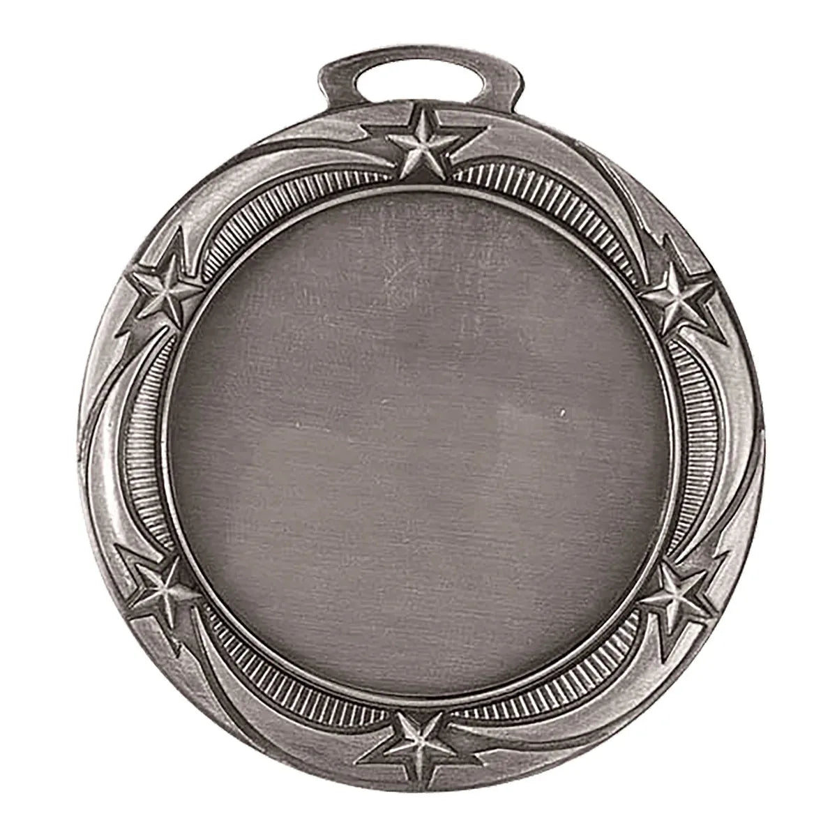 Antique Silver 2 3/4" Star 2" Insert Holder Medal