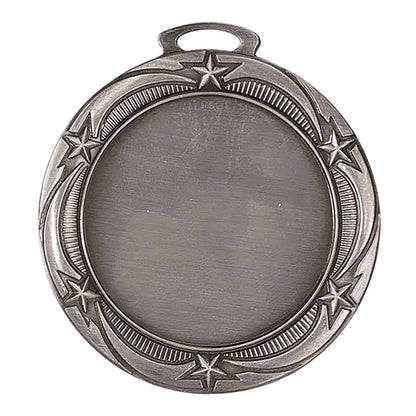 Antique Silver 2 3/4" Star 2" Insert Holder Medal