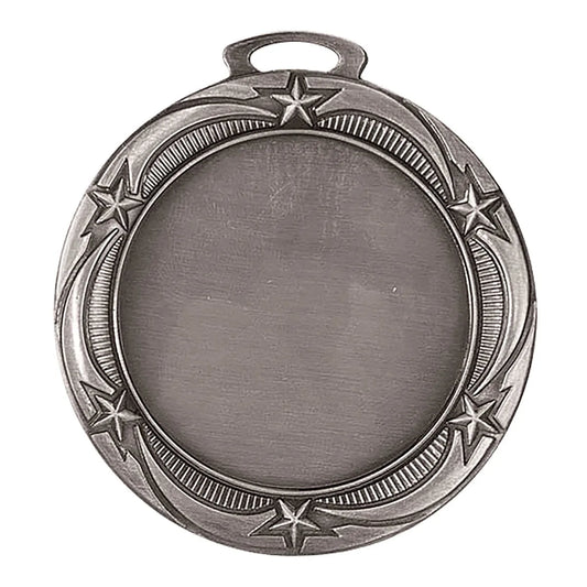 Antique Silver 2 3/4" Star 2" Insert Holder Medal
