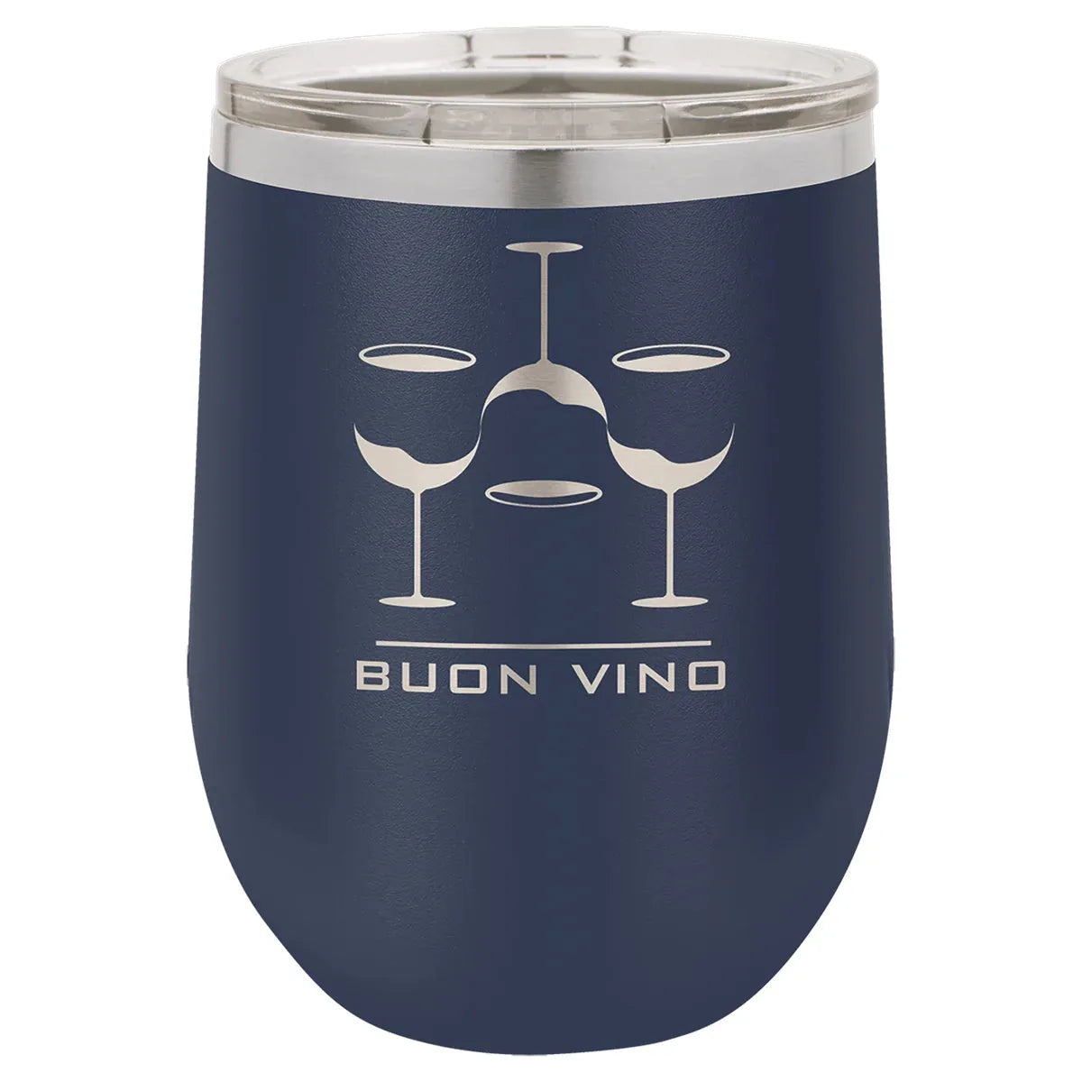 Navy Blue Polar Camel 12 oz. Vacuum Insulated Stemless Wine Tumbler with Lid