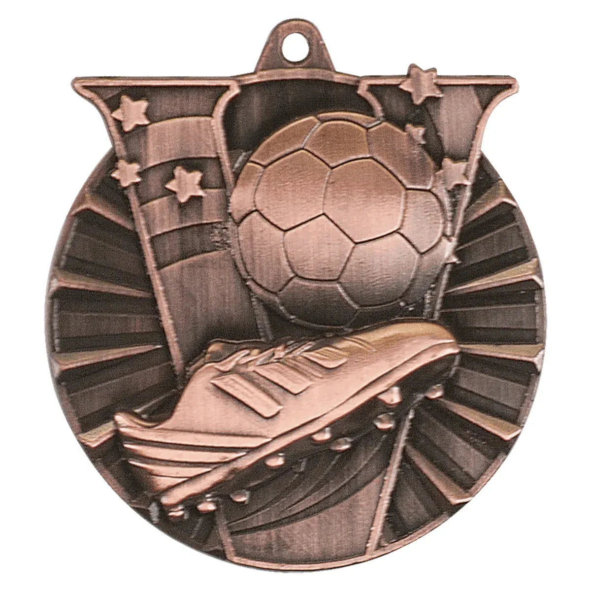 Antique Bronze 2" Soccer Victory Medal