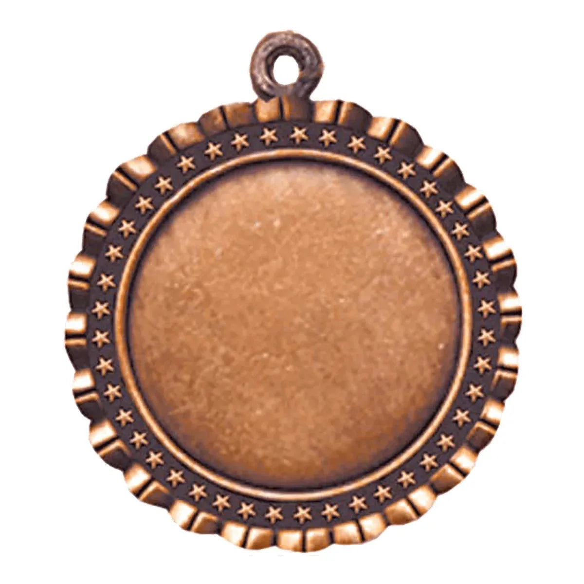 Antique Bronze 2 5/8" Star 2" Insert Holder Medal