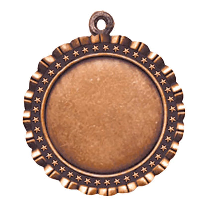Antique Bronze 2 5/8" Star 2" Insert Holder Medal