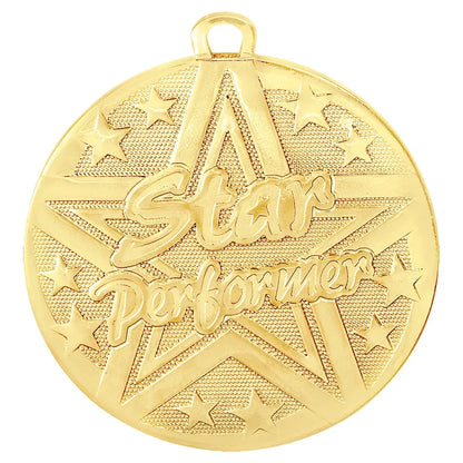 Gold 2" Superstar Star Performer Medal