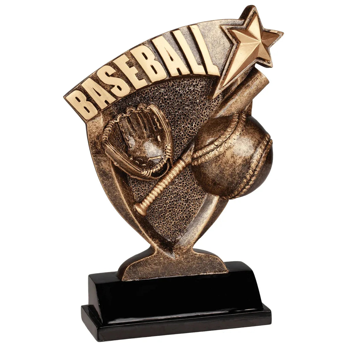 Custom Baseball Broadcast Resin (7") — Engraved Plate | Award-Ready