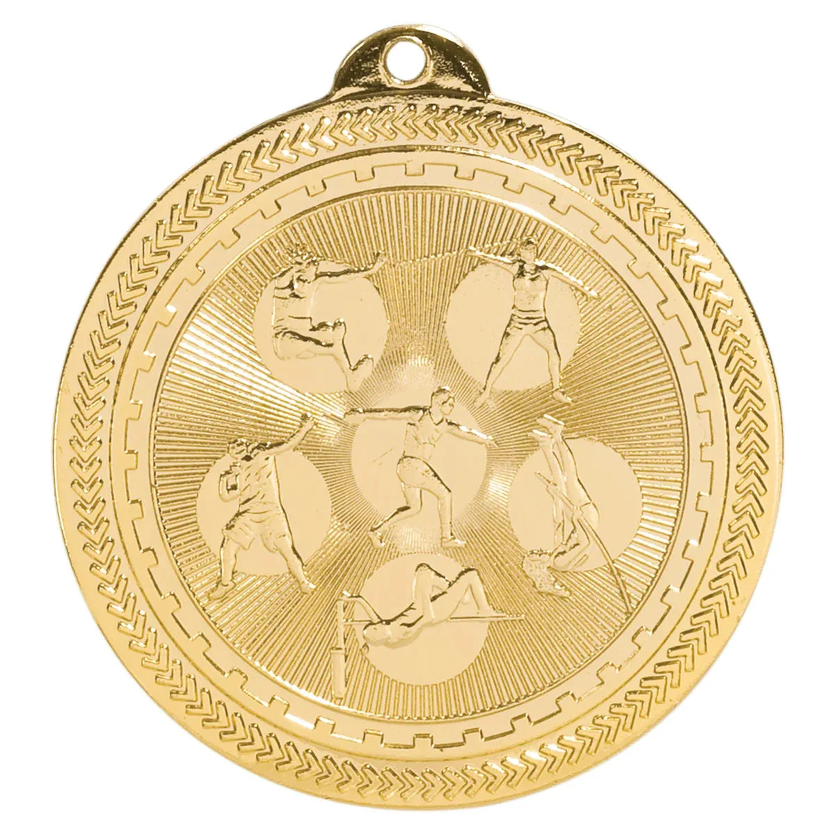Bright Gold 2" Field Events Laserable BriteLazer Medal