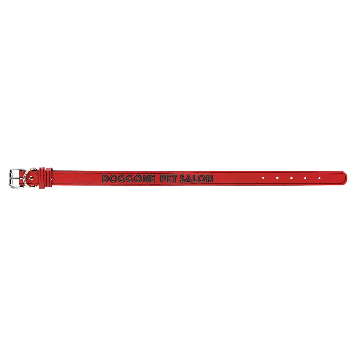 Red Large 23" x 1" Laserable Leatherette Dog Collar