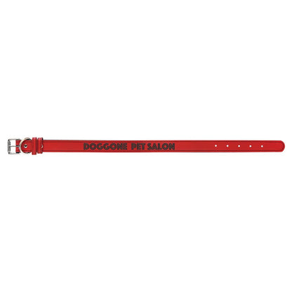 Red Large 23" x 1" Laserable Leatherette Dog Collar
