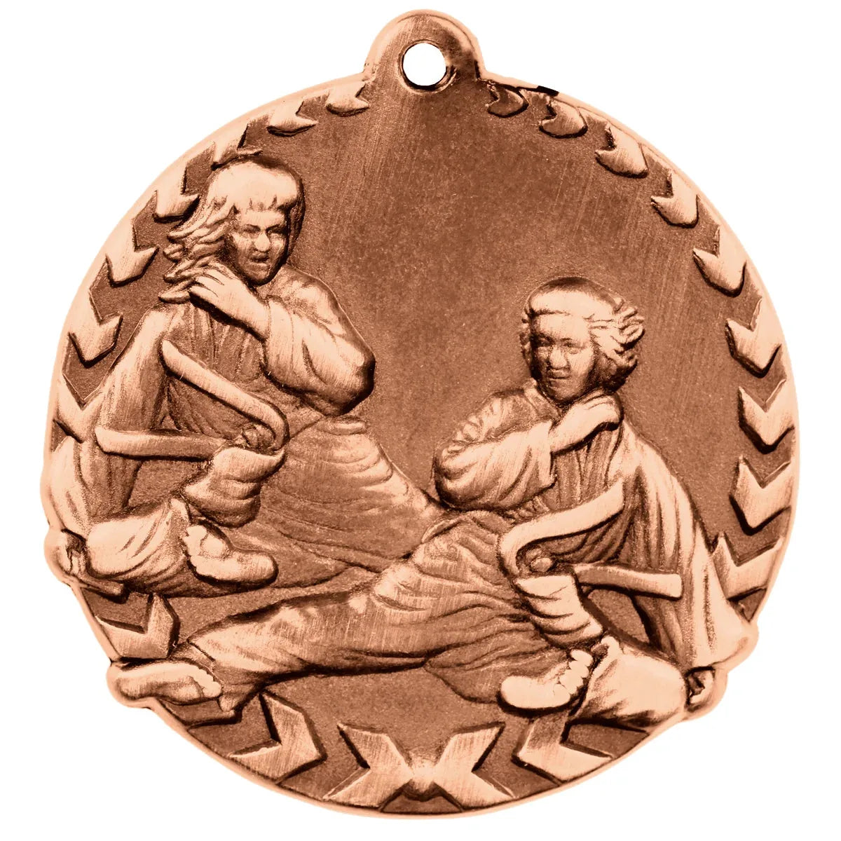 Antique Bronze 1 3/4" Martial Arts Millennium Medal