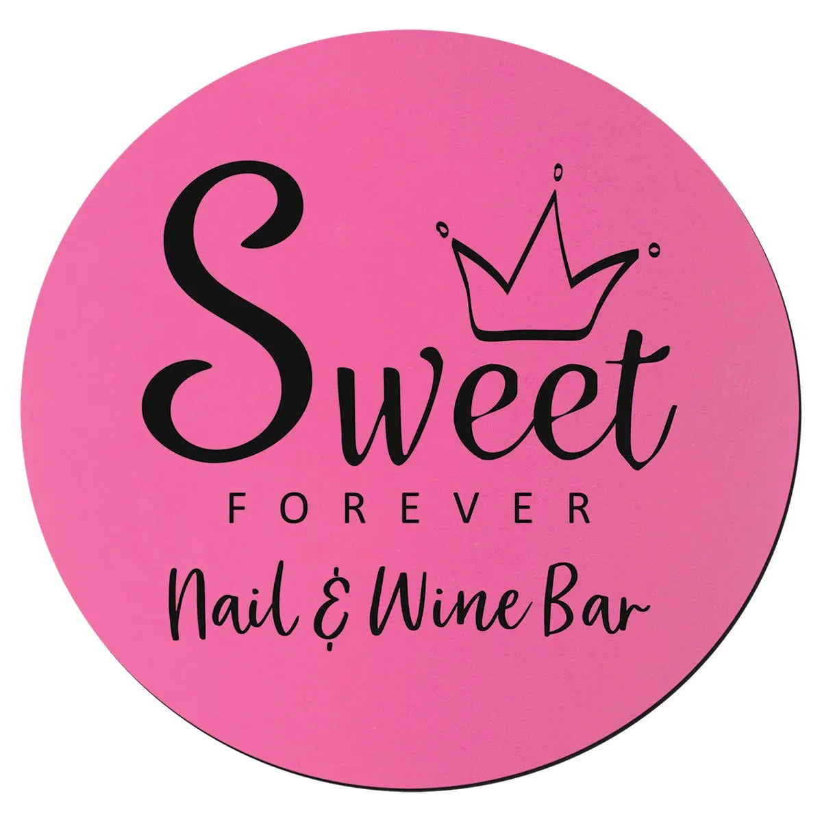Pink/Black 3 3/4" Round Silicone Coaster