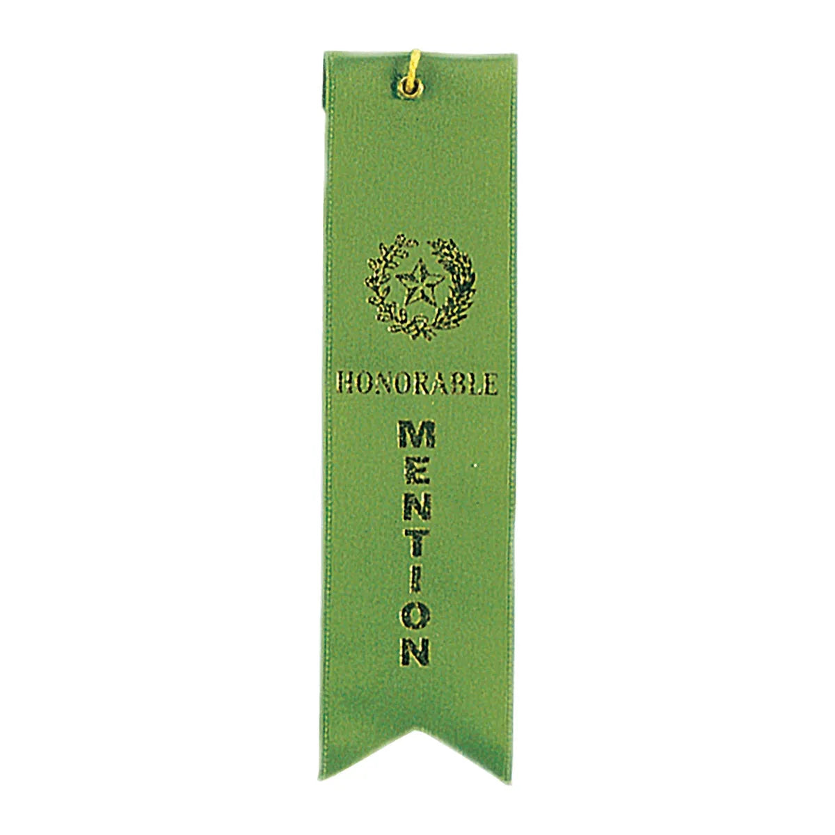 Honorable Mention Green Carded Ribbon with String