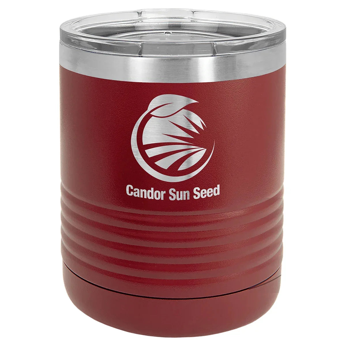 Maroon Polar Camel 10 oz. Vacuum Insulated Ringneck Tumbler with Clear Lid