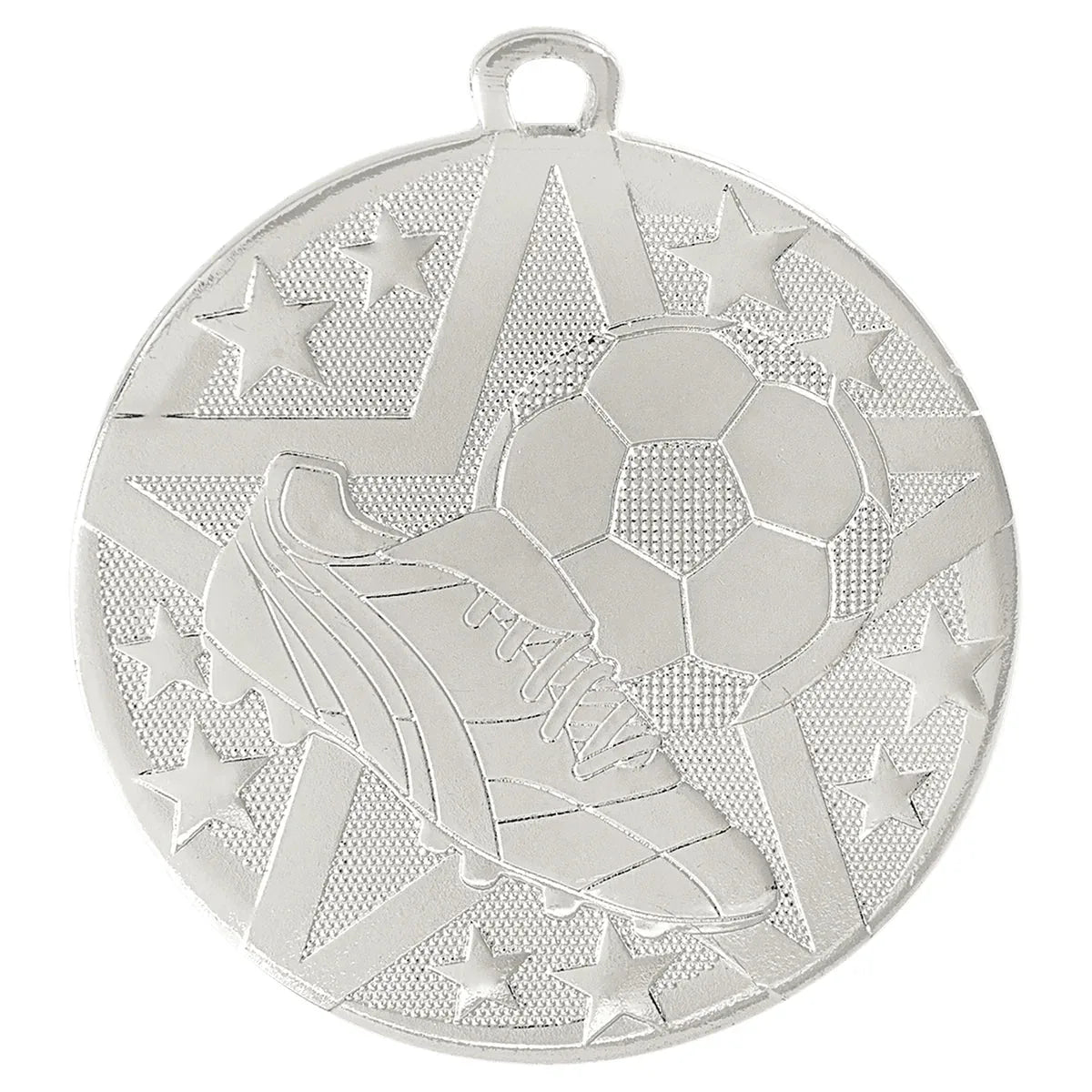 Silver 2" Superstar Soccer Medal
