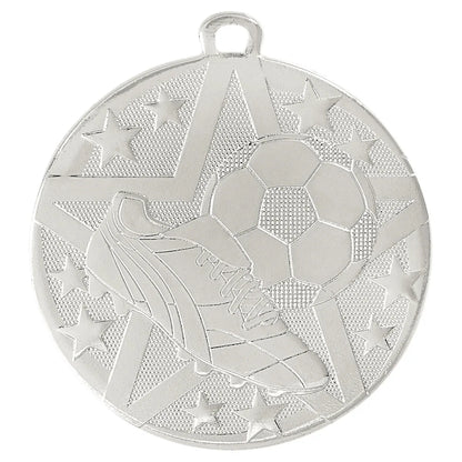 Silver 2" Superstar Soccer Medal