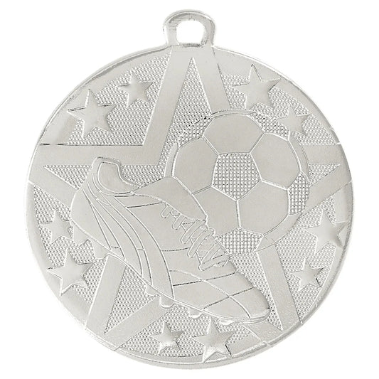 Silver 2" Superstar Soccer Medal