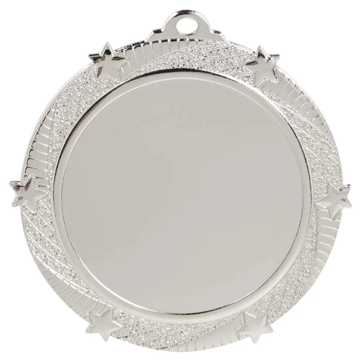 Bright Silver 2 3/4" 6-Star 2" Insert Medal Holder