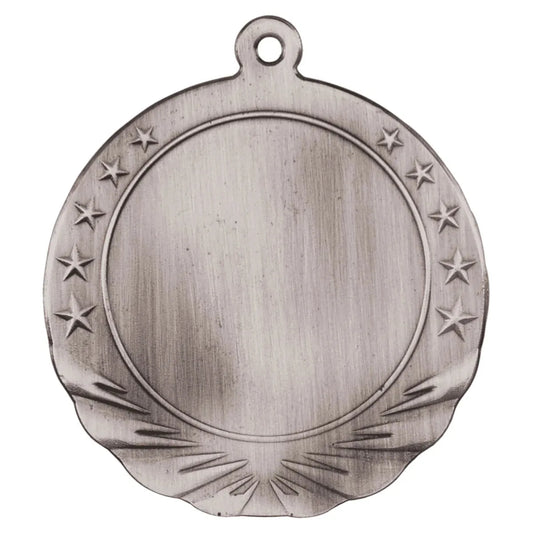 Antique Silver 2 3/4" 2" Insert Holder Medal