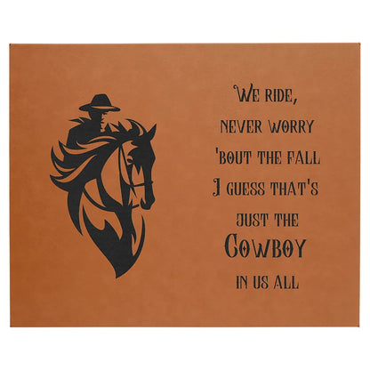 Rawhide 16" x 20" Laserable Leatherette Wall Decor with Sawtooth Hanger