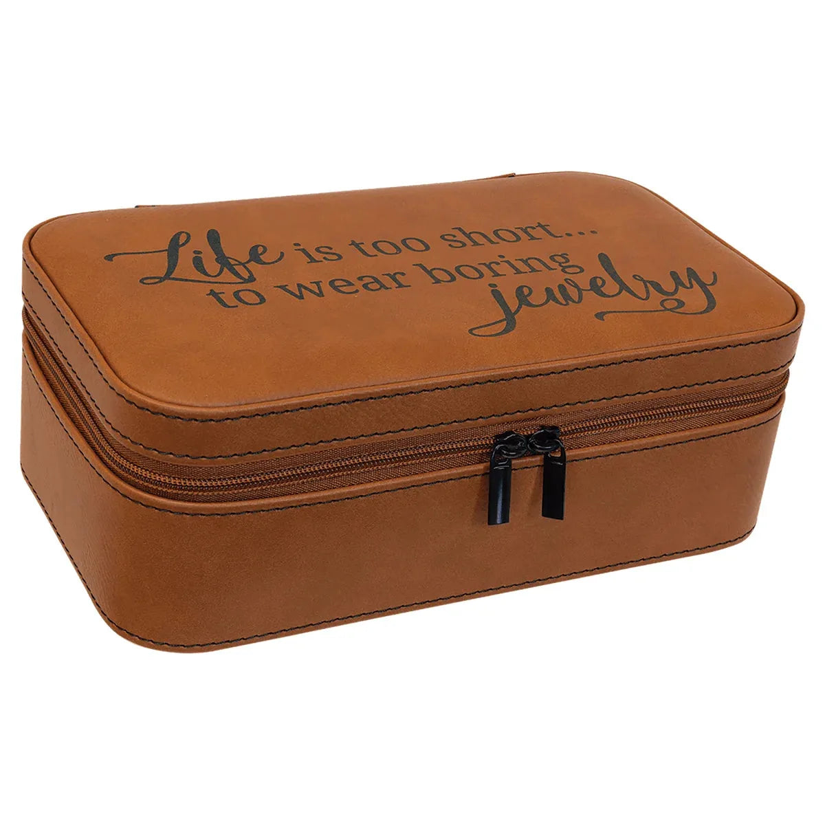 Rawhide 7 1/2" X 4 1/2" Laserable Leatherette Jewelry Box