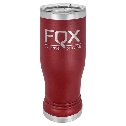 Maroon 14 oz. Polar Camel Pilsner with Clear Lid