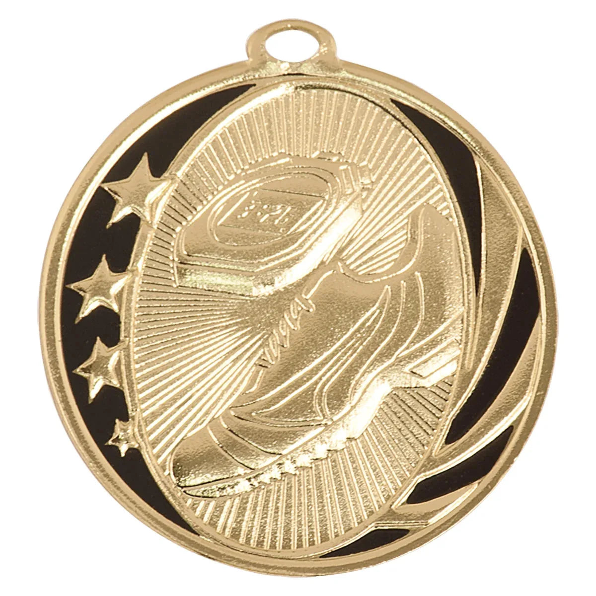 Bright Gold 2" Track Laserable MidNite Star Medal