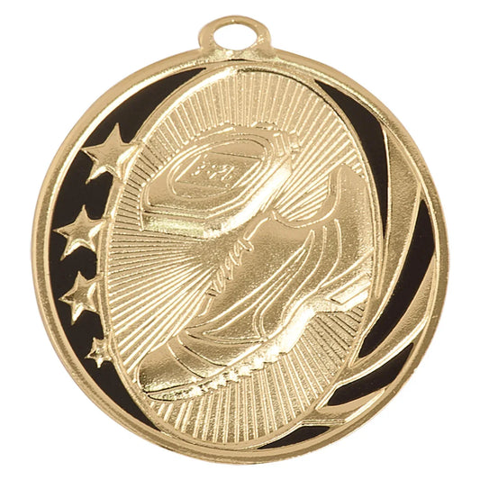 Bright Gold 2" Track Laserable MidNite Star Medal