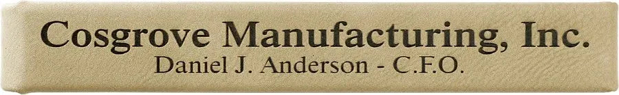 Light Brown 6 1/2" x 1" Laserable Leatherette Single Pen Case