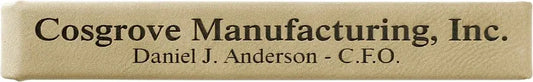 Light Brown 6 1/2" x 1" Laserable Leatherette Single Pen Case