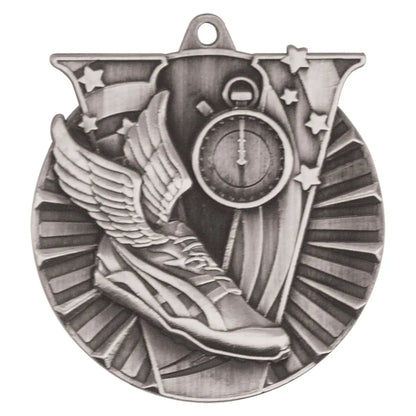 Antique Silver 2" Track Victory Medal