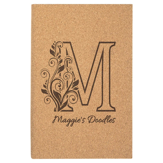 5 1/4" x 8 1/4" Cork Sketch Book with Unlined Notepad