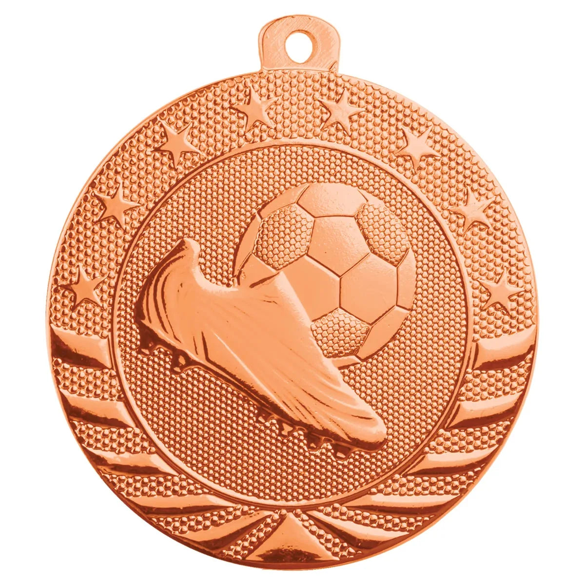 Bright Bronze 2" Soccer Starbrite Medal