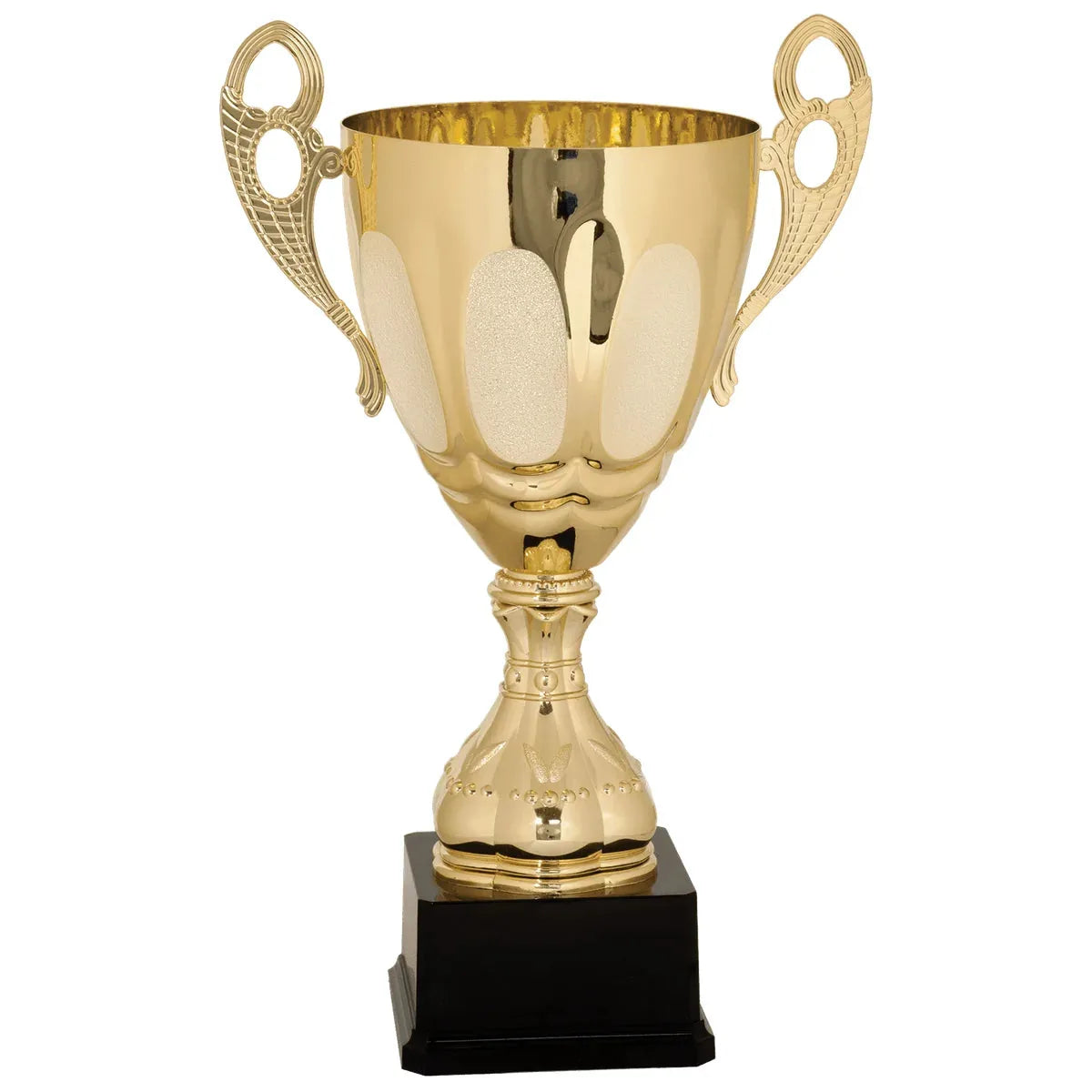 Gold 17 1/2" Completed Metal Cup Trophy on Plastic Base