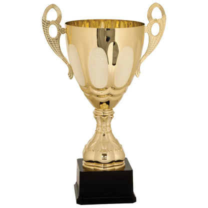 Gold 17 1/2" Completed Metal Cup Trophy on Plastic Base