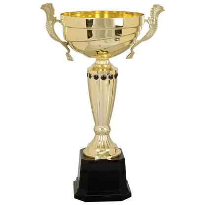 Silver/Gold Metal Cup Trophy 14 1/2" — Custom Engraved | Fully Assembled & Boxed