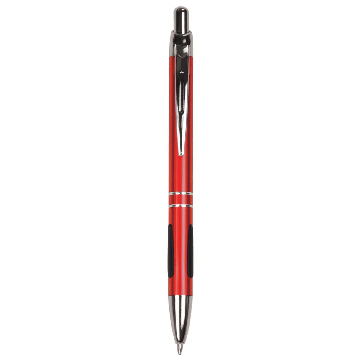 Red with Silver Trim Laserable Pen with Gripper