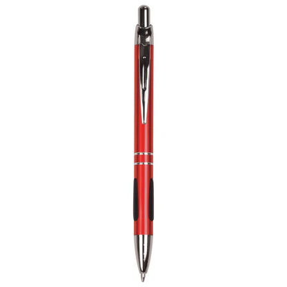 Red with Silver Trim Laserable Pen with Gripper