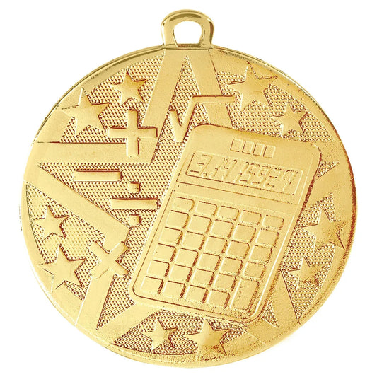 Gold 2" Superstar Math Medal