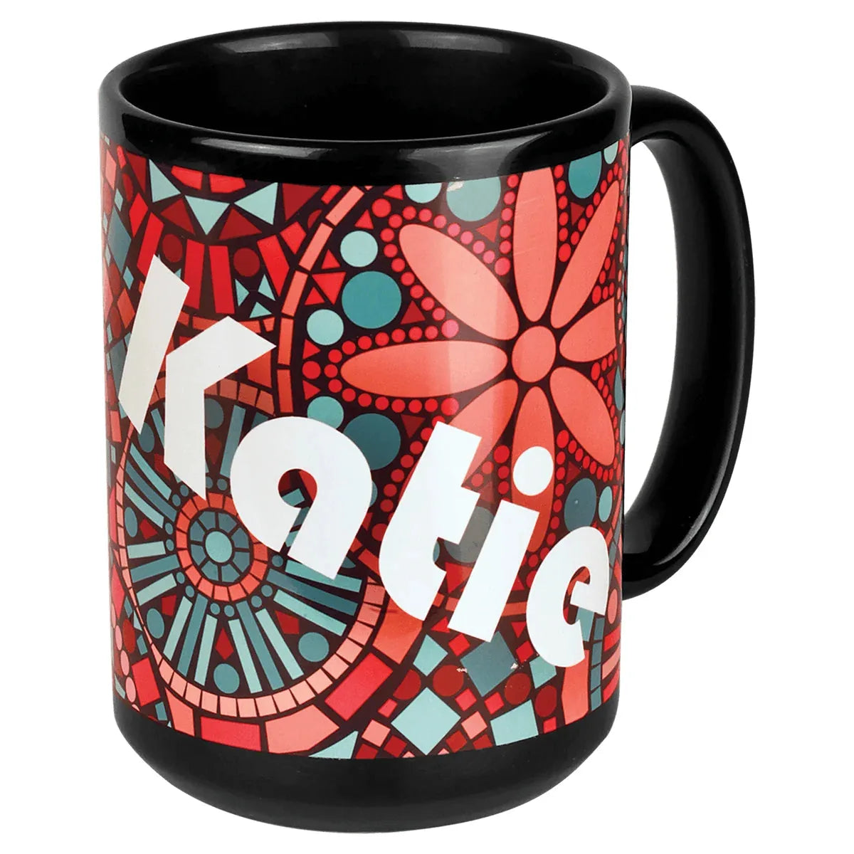 15 oz. Black/White Sublimatable Ceramic Banner Mug