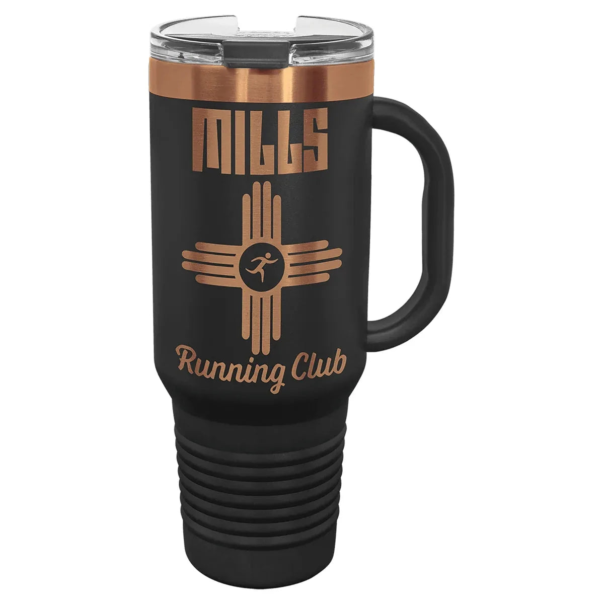 Black/Rose Gold Polar Camel 40 oz. Travel Mug with Handle & Straw