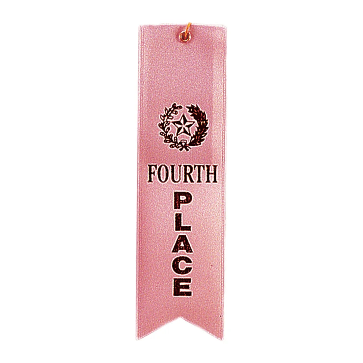 Pink 4th Place Carded Ribbon with String — Award Ribbon | Events & Ceremonies