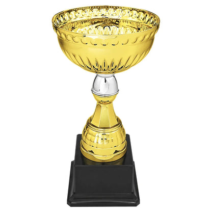 Custom Gold & Silver Metal Cup with Plastic Stem and Base (8 3/4") — Branded | Personalized