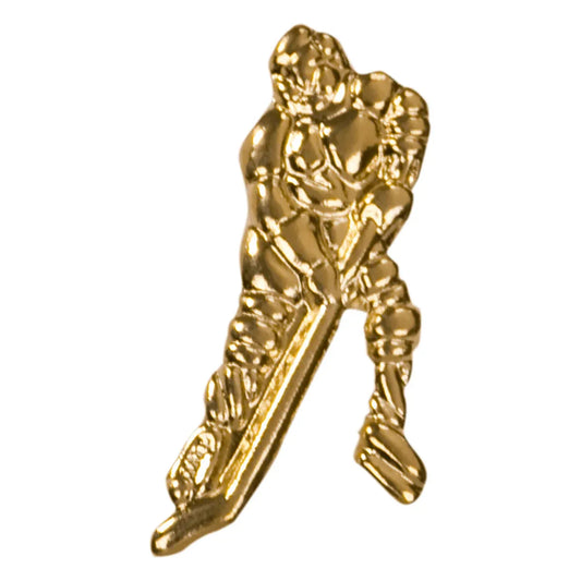 Gold Ice Hockey Metal Chenille Letter Insignia