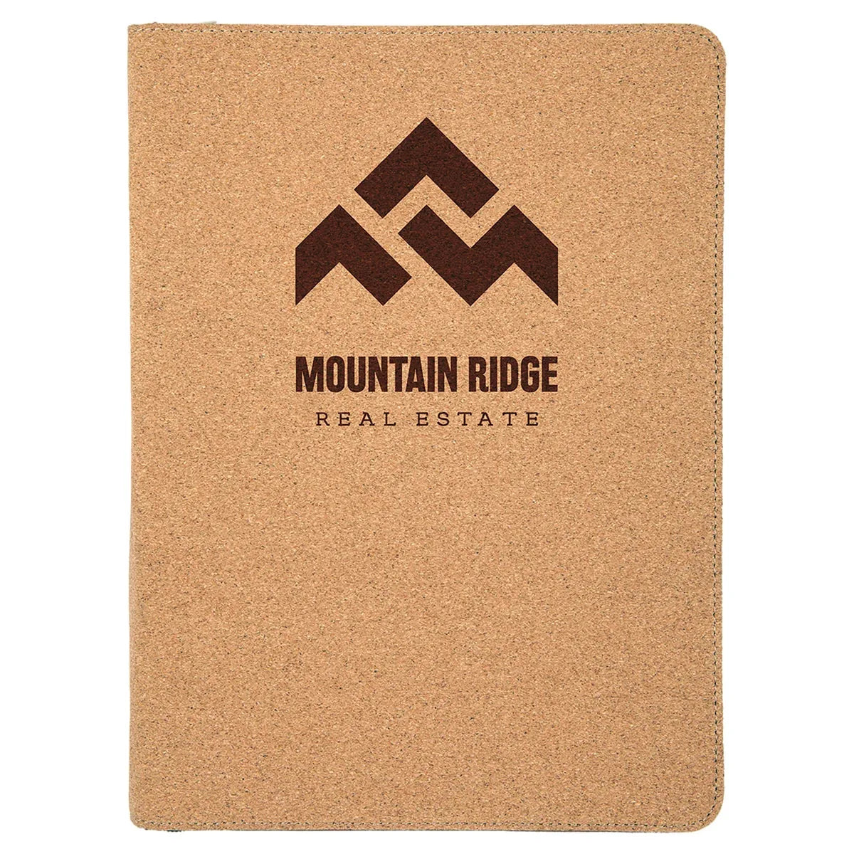 9 1/2" x 12" Cork with Zipper Portfolio with Notepad