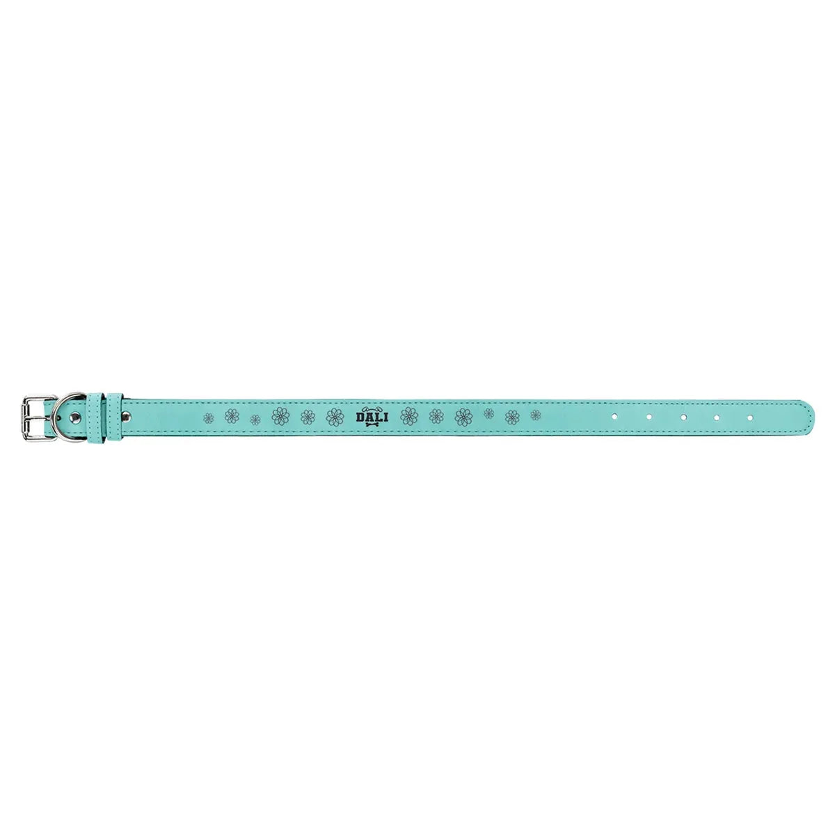 Teal Large 23" x 1" Laserable Leatherette Dog Collar