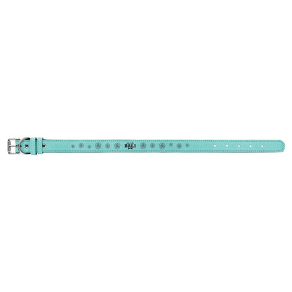 Teal Large 23" x 1" Laserable Leatherette Dog Collar