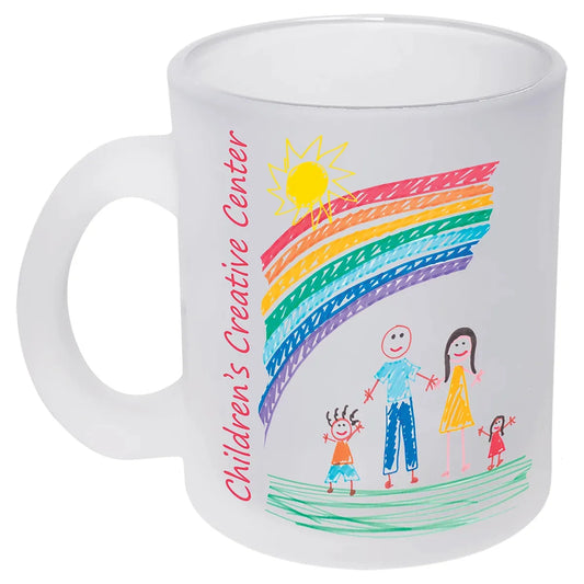 10 oz. Sublimatable Frosted Glass Mug with Handle