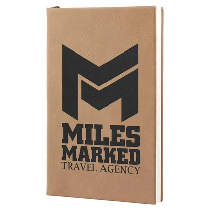 Custom Laserable Leatherette Journal with Lined Notepad (5 1/4" x 8 1/4") — Branded Journal | Laser Engraved