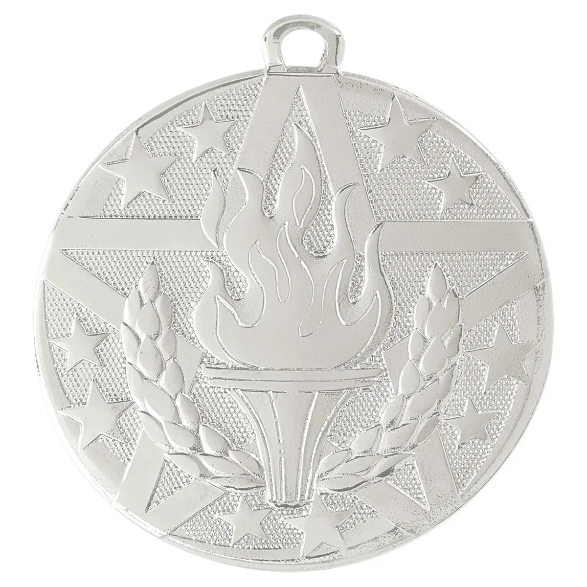 Silver 2" Superstar Torch Medal