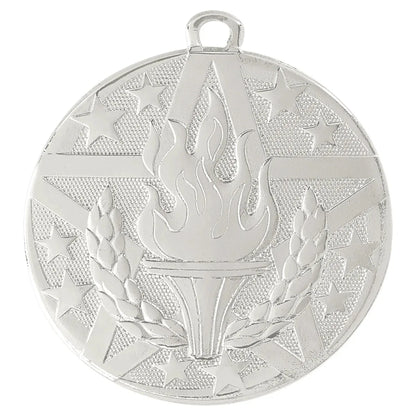 Silver 2" Superstar Torch Medal